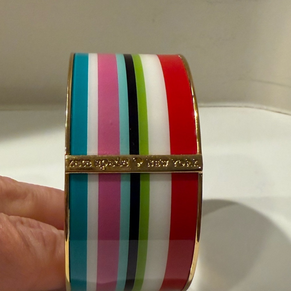KATE SPADE Beach Stripe Wide Bangle Bracelet - Picture 6 of 8
